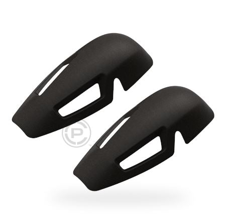 Pair of Crye Precision AirFlex Impact Elbow Pads in Black featuring dual-density foam construction, vented impact protection, and compatibility with Crye G3, G4, and FIELD SHIRTS.