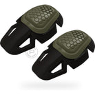 Pair of Crye Precision AirFlex Impact Elbow Pads in Ranger Green featuring vented dual-density foam construction and low-profile combat shirt integration.