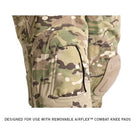 Close-up of the Crye Precision G3 Combat Pants integrated knee pad compartment designed for use with Crye AIRFLEX Combat Knee Pads.