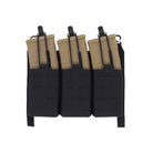 Ferro Concepts KTAR Front Flap Black showing triple 5.56 magazine placard with MP2 inserts and bungee retention system
