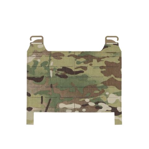 Ferro Concepts MOLLE Front Flap in Multicam providing a low profile MOLLE mounting platform for custom plate carrier and chest rig loadouts