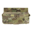 Ferro Concepts Mini Dangler in Multicam mounted beneath plate carrier showing compact tactical drop pouch for medical gear, tools, and admin storage
