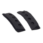 Ferro Concepts Shoulder Pads in Black | Hook Velcro-backed 2" strap pads with foam padding and routing holes for comms wires, antennas, or hydration systems