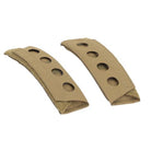 Ferro Concepts Shoulder Pads in Coyote Brown | Low-profile comfort pads with laser-cut laminate shell, foam core, and Velcro backing for anti-slip fit on tactical carriers