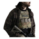 Photo showing the Ferro Concepts Slickster Plate Carrier worn discreetly under clothing for daily low-profile tactical use. Highlights how the minimalist design and slim elastic cummerbund allow concealed armor protection without bulk, making it ideal for plainclothes security, covert missions, and undercover law enforcement operations where discretion and protection are equally important