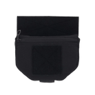 Ferro Concepts The Dangler Black mounted storage pouch for plate carriers featuring hook and loop attachment