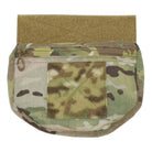 Ferro Concepts The Dangler in Multicam showing low profile plate carrier drop pouch with front loop field and zippered storage compartment