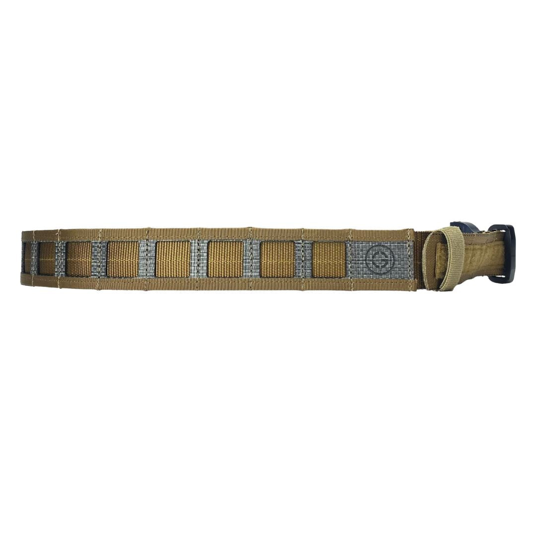 GBRS Group Assaulter Belt System V2 in Coyote operator gun belt with Type 13 webbing core, laser cut thermopolymer PALS mounting field, and Cobra buckle, lightweight tactical battle belt system for holsters, magazine pouches, and professional duty loadouts