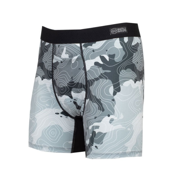 Battle Briefs Greyscale Topo - XL Only