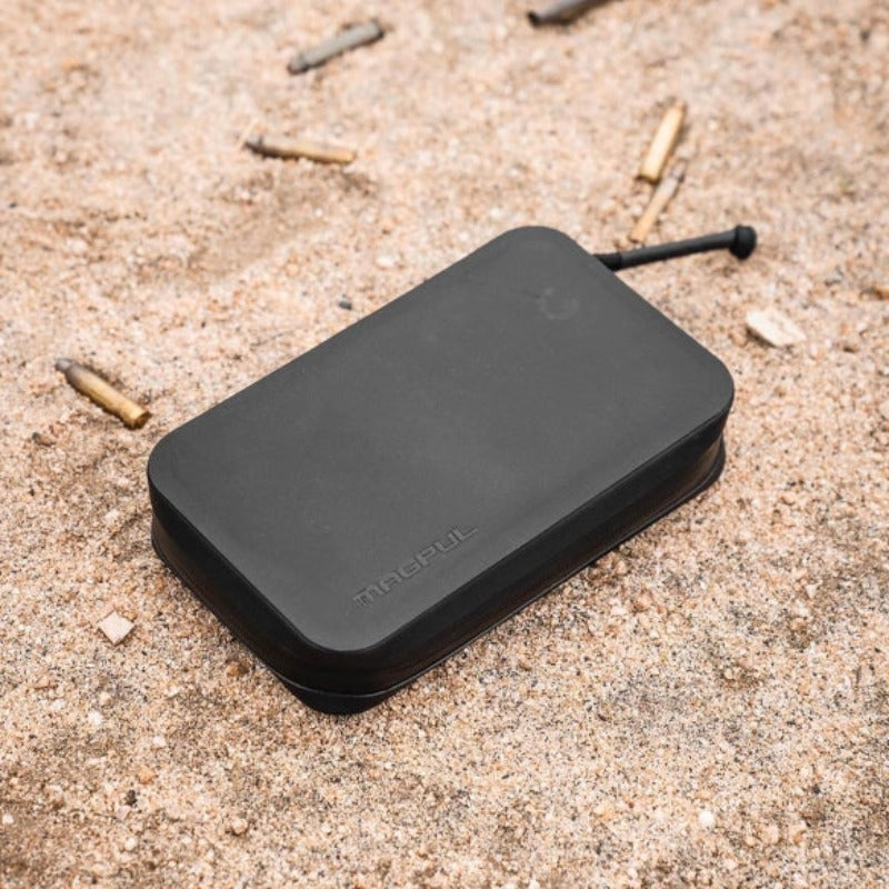 Magpul DAKA Utility Organizer Black organizing tools batteries and small gear inside range bag as compact admin pouch