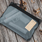 Magpul DAKA Window Pouch Large Black holding gear with visible contents through clear window