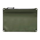 Magpul DAKA Window Pouch Large Green front view showing translucent clear window and waterproof welded construction