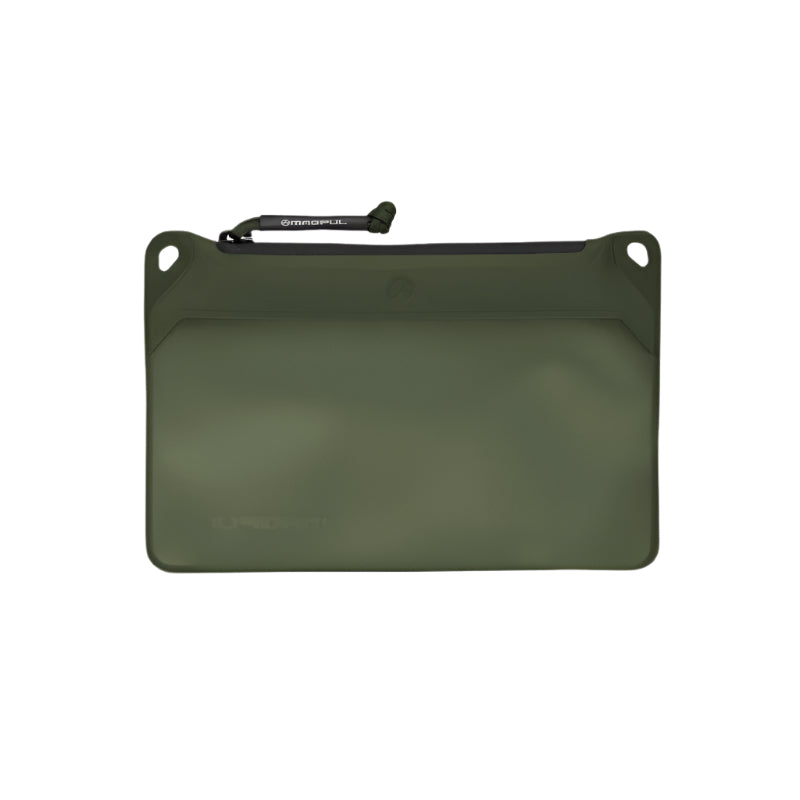 Magpul DAKA Window Pouch Small OD Green front view showing translucent window and durable welded construction