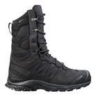 Black Salomon XA Forces 8 Inch GTX tactical boot featuring GORE-TEX waterproof protection, high-cut support, and all-terrain traction for military and law enforcement use.