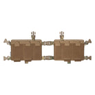 Rear view of the Spiritus Systems 34 Alpha Chest Rig showing the internal elastic storage cells and split chassis construction.