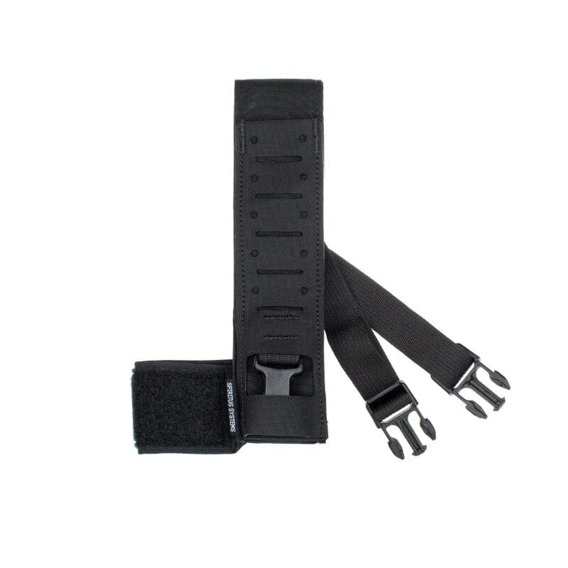 Spiritus Systems Fat Strap MK4 in Black designed to provide comfortable weight distribution and modular attachment points for chest rig systems.