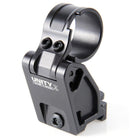 Unity FAST Aimpoint Magnifier Mount Black left side showing magnifier flipped up in FTC position with 2.26 optical centerline