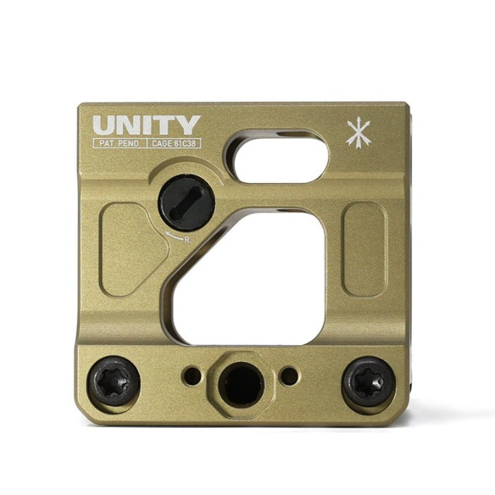 Unity FAST Aimpoint Micro Mount FDE side view showing elevated optic height and compact design for modern carbines