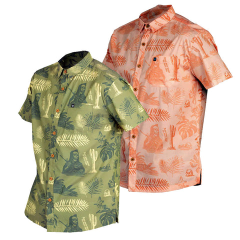 TD Day of the Dead Aloha Button Up Button-Up Shirt Tactical Distributors 