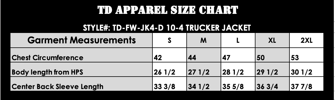 TD 10-4 Trucker Jacket Jacket TD Apparel 