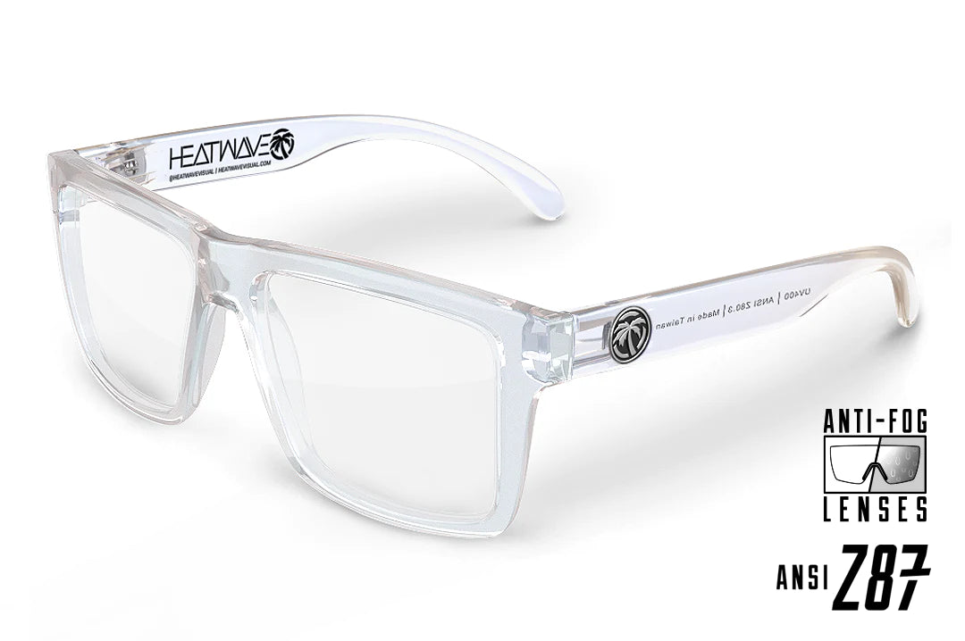 Heat Wave XL Vise Z87 Vapor Clear / Clear Anti-Fog Lens Sunglasses Heat Wave 